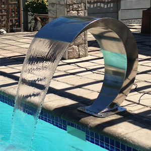 POOL WATERFEATURE C SPOUT FLOOR MOUNT 450X780