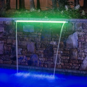 POOL WATERFEATURE WATER CURTAIN COLOUR CHANGING LED 300MM