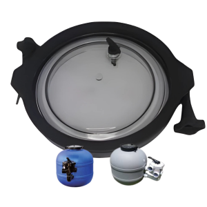POOL FILTER LID QUALITY/BLUECHEM (WITH O RING AND CLAMPS)