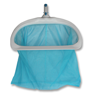 POOL LEAF RAKE DELUX WHITE WITH V-CLIP SPECK