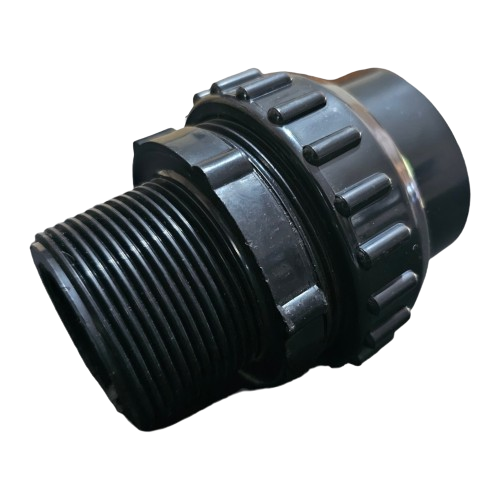 POOL FILTER TANK FITTING WITH UNION AND O RING AQUAMAX (BLACK) - Image 3