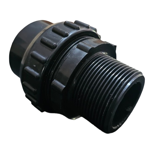 POOL FILTER TANK FITTING WITH UNION AND O RING AQUAMAX (BLACK) - Image 4