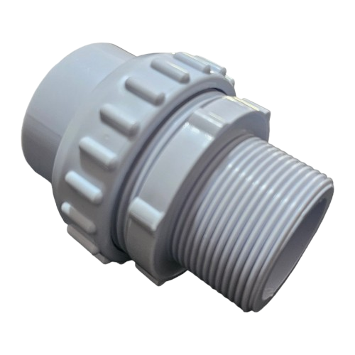 POOL FILTER TANK FITTING WITH UNION AND O RING AQUAMAX (WHITE) - Image 2