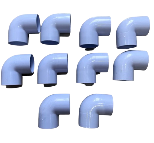 POOL FITTING PVC ELBOW 50X90 DEG WHITE (10 PACK)