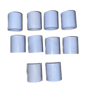 POOL FITTING PVC STRAIGHT CONNECTOR 50mm WHITE (10 PACK)