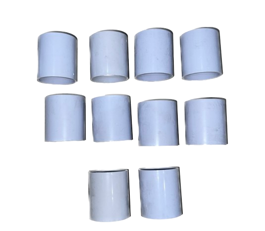 POOL FITTING PVC STRAIGHT CONNECTOR 50mm WHITE (10 PACK)
