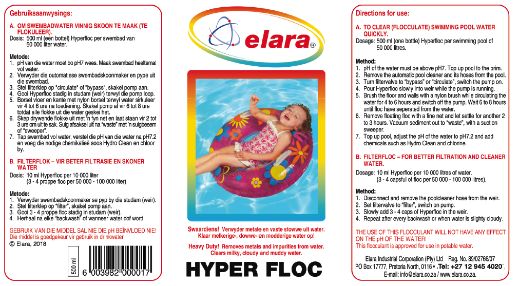 POOL FLOCULANT ELARA HYPERFLOC 500ML - Image 2
