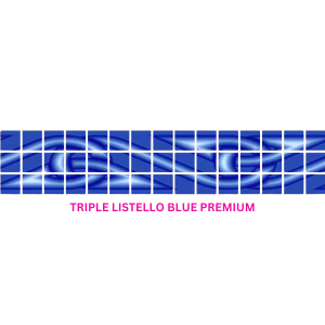 POOL MOSAIC TRIPLE LISTELLO BLUE PREMIUM