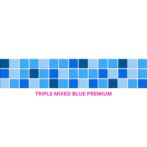 POOL MOSAIC TRIPLE MIXED BLUE PREMIUM